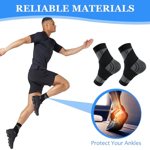 Youth Heel & Growth Plate Support Sleeve,Arch Support Socks,Ankle Brace with Ankle Support Strap, Sleeve Brace for Sprained Ankle (X-Large) - size: X-Large