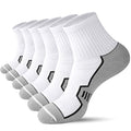 Men's Cushioned Ankle Socks, Athletic Running Gym Socks 6 Pairs - color: 6 Pairs White, size: 10-13