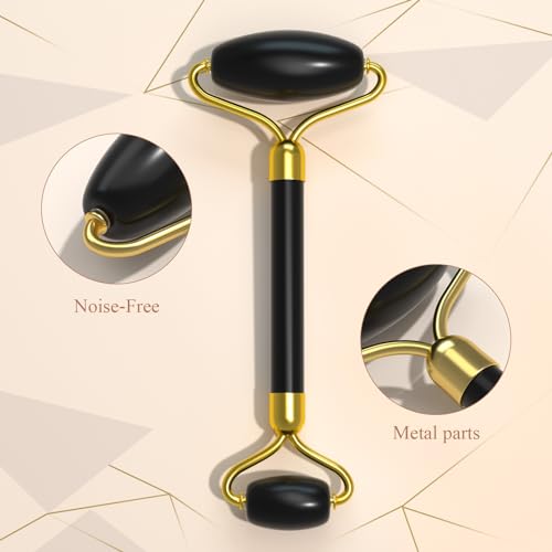 Gua Sha and Jade Roller Sets for Women Men Home Spa Stone Facial Guasha Jade Face Roller Massage Tool Set & Facial Skincare Tools Polished Stone Spa Gift - color: Yellow