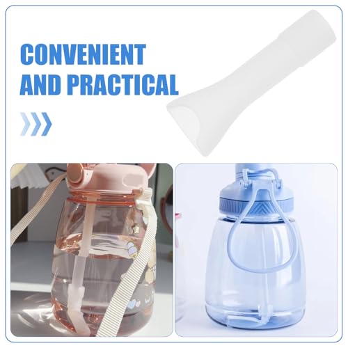 Silicone Water Bottle Accessories 5 pcs White