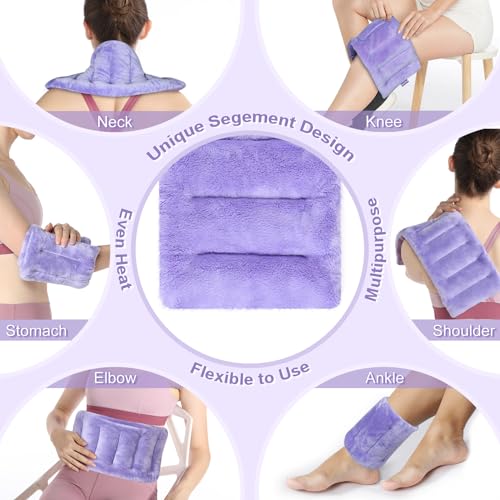SuzziPad Microwave Heating Pad for Muscle Soreness Fatigue, 7"X16", Purple - color: Purple