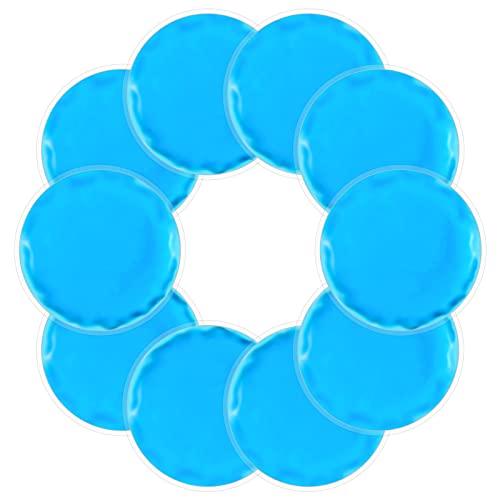 Reusable Ice Packs for Injuries, 10 Pack Round Ice Packs for Face - size: 2.75 Inch