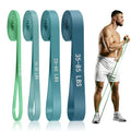 4-Level Resistance Bands for Working Out, Pull Up Assistance Bands - color: Blue Gradient