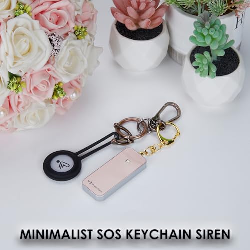 Ultrathin Personal Alarm Waterproof Replaceable Battery Strobe Light - color: Rose Gold