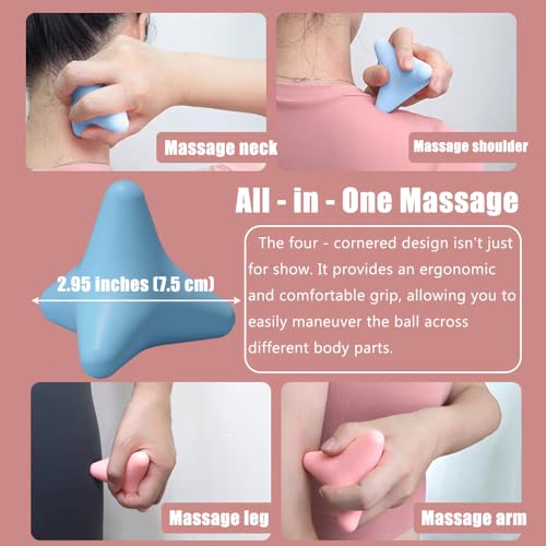 OULIGET Trigger Point Massage Ball,Manual Deep Tissue Fascial Ball,Acupoint Massage Exercise Therapy Tool for Fitness Neck Shoulder Back Foot Stress Relief