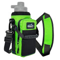 Arca Gear Hydro Carrier 32 oz Small - Insulated Water Bottle Sling w/Carry Handle, Shoulder Strap, Wallet and Two Pouches - The Perfect Flask Accessory - color: Rainforest Green