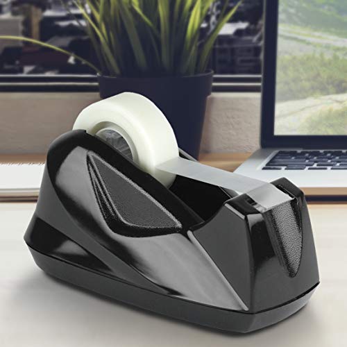 Acrimet Desktop Tape Dispenser, Premium, Non-Skid Base, Plastic, Black - color: Vert Rainbow