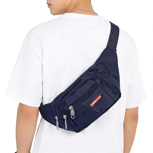 Waist Pack Sports Fitness Travel Men Women (Navy Blue) - color: Navy Blue