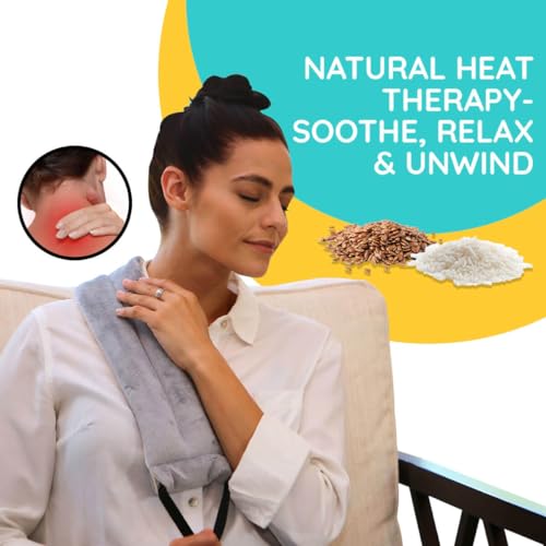 Versatile Heated Neck Wrap Microwavable - Neck Warmer Microwave Heating Pad for Shoulders, Sore Muscles - 22 Inches - 1 Pack - style: Versatile Buddy