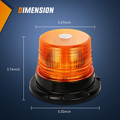 Nilight 40 LED Strobe Light Amber Warning safety Flash Beacon Lights - color: ABS Base