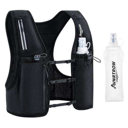 Running Vest for Women Men, Lightweight Reflective Hydration Vest with 500ML Soft Flask, Adjustable Running Backpack Run Vest Water Bottle for Runner Marathon - size: X Small - Small