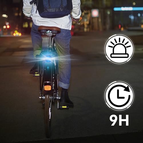 LE228 (Mini) — Blue LED USB Rechargeable Strobe Beacon | Selectable Rotation & Flash Modes | Strong Magnetic Base for Car • Truck • Emergency • Construction | Energy Class A++ - color: Blue
