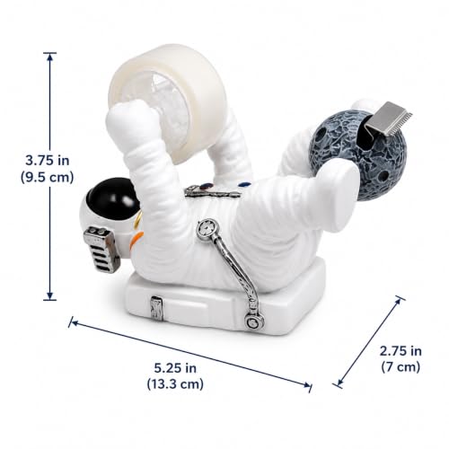 Astronaut Tape Dispenser, Desk Accessory, Ideal Gift for Office or Classroom, 3.75 Inches