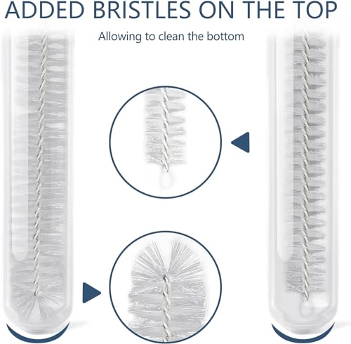 Ixiaoyoo 12 Pcs Bottle Cleaner Brushes Set, 11.8 Inch Nylon Cleaning Brush - color: 11.8 Inch White
