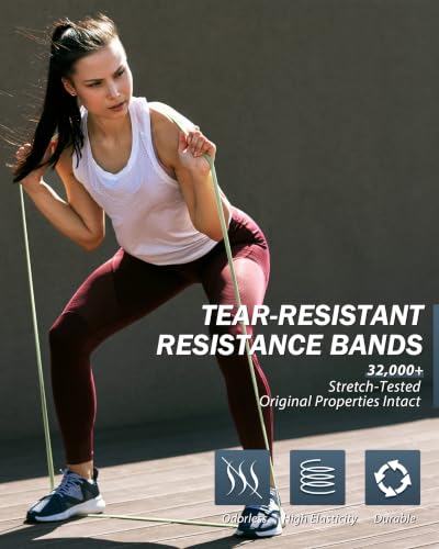 Resistance Bands for Working Out,5-Level Elastic Exercise Bands - color: Green