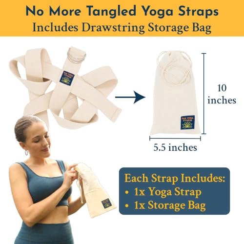 Extra-Wide 2 Inch Cotton Yoga Strap: Stretching, Physical Therapy, Exercise - color: Natural, size: 10 feet