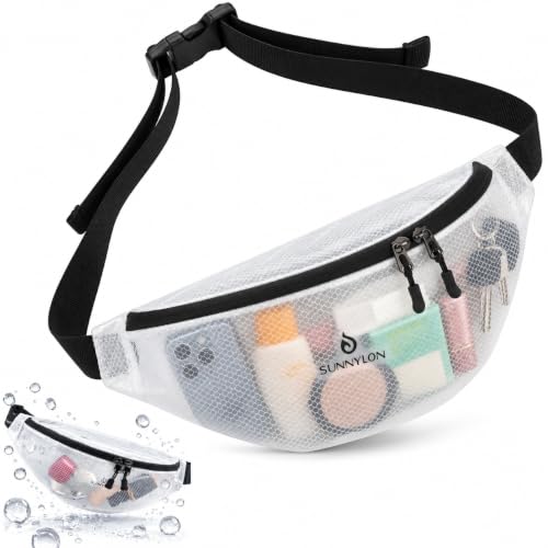 Premium TPU Fanny Pack for Women,Water-Resistant & Easy-Clean Sling Bag, Soft,Anti-Yellow Durable Crossbody bag for Travel,Work,Daily commute, coffee shop, city walk - color: White