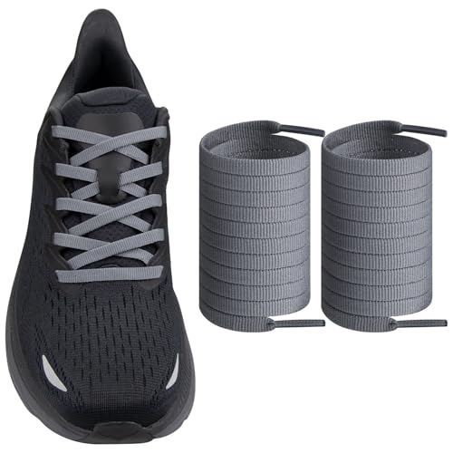 Endoto Shoe Laces for Hoka Replacement Shoelaces Strings - color: Grey, size: 50 Inch (127 cm)