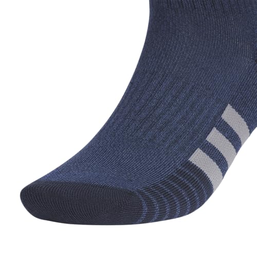 adidas Cushioned 3.0 3-Pack Quarter Socks - color: Legend Ink Blue/Grey/White/3/Color