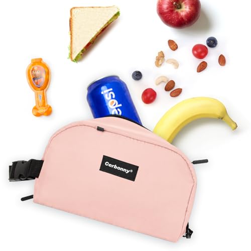 Cerbonny Small Cooler Bag,Freezable Lunch Bag,Built-in ice pack - color: Pink