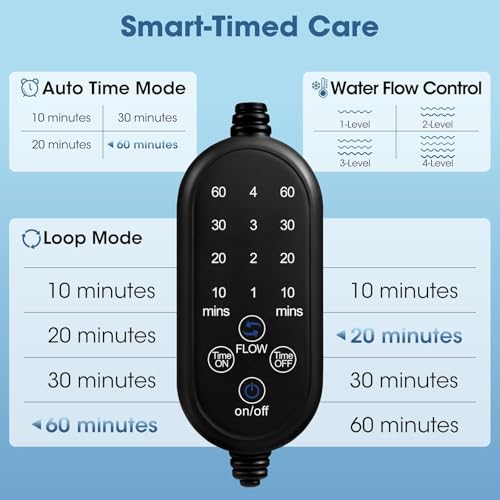 Ice Machine for Knee After Surgery Cold Therapy Machine with Programmable Timer & Remote, Portable Foldable Knee Ice Machine for Post-Surgery Cryotherapy for Swelling & Joint Pain Relief (Grey)