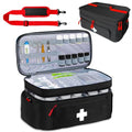 2-Layer First Aid Bag Empty 15¾"H x 9½"W x 7" H Black - color: Black
