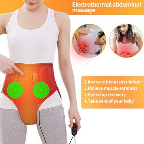 Period Heating Pad, Heating Pad for Period Cramps Massager for Women, with 3 Vibration and Heat Settings, New Upgrade Menstrual Heating Pad for Abdomen Pain and Cramps Relief - color: Black
