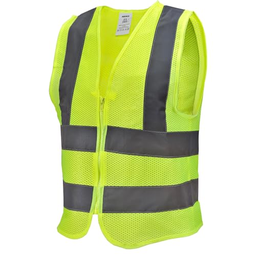 Neiko High Visibility Safety Vest, ANSI Class 2, No Pocket - color: Yellow, size: XX-Small, style: Mesh