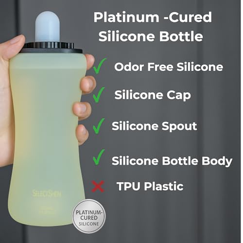 Handheld Running Water Bottle, Collapsible Silicone Foldable 350mL - color: Translucent Yellow