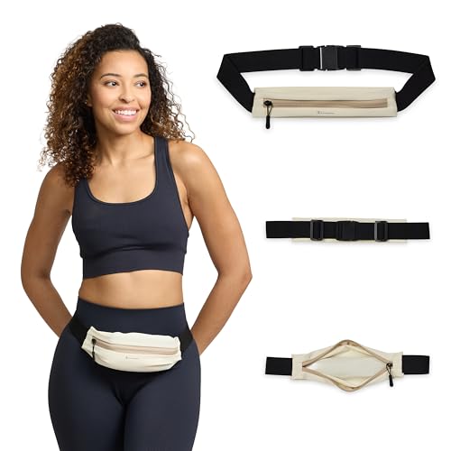 Champion Walk-Run Waist Belt, Slim Running Belt (Champagne)