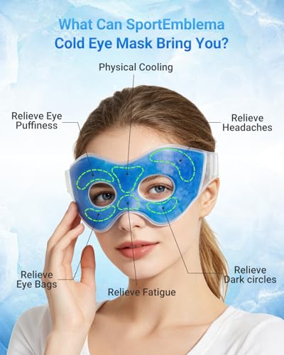 2PCS Gel Cooling Eye Mask for Puffy Eyes and Dark Circles - size: Can be Adjustable according headsize