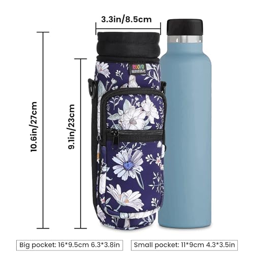 Nuovoware Water Bottle Carrier Bag, 25oz/32oz, Blue Cosmos - color: Blue Cosmos, size: 25-32 Ounces - Standard