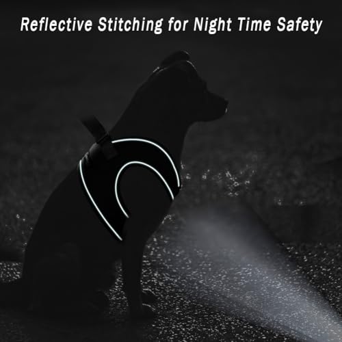 Comfort Fit Reflective Dog Harness, Soft Padded Easy Step-in Vest- Black, S - color: Reflective Black, size: S (Chest 12" - 15.5")