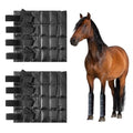 Prairie Horse Supply - Durable Nylon Ice Boots for Horses & Ponies - Cold Therapy Gel Boot Wrap for Hock, Ankle, Knee, Legs, Hooves One Size - Black Flexible Straps, Skid & Shipping Boots - (Black)