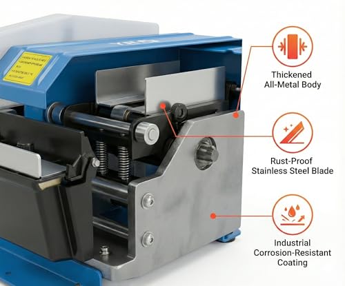 Manual Water Activated Tape Dispenser, Industrial Gummed Tape Machine for Reinforced Kraft Paper Tape (Up to 3" Wide), Heavy Duty Packing Cutter with Stainless Steel Blade for Shipping & Warehouse