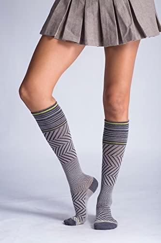 ja vie 76% Merino Wool Graduated Compression Socks for Women & Men (15-20mmHg) - color: 2 Pairs: 1 Pure Black+ 1 Heather Grey, size: Small