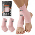 eYotto Ankle Compression Sleeve, Ankle Brace Socks for Men & Women (1 Pair) - color: Light Pink, size: Medium