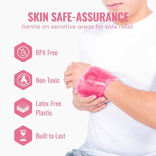ICEWRAPS 6"x12" Flexible Extra-Large Gel Reusable Ice Packs, 2 Pack - Pink - size: 6"x12", style: Pink - 2Pack