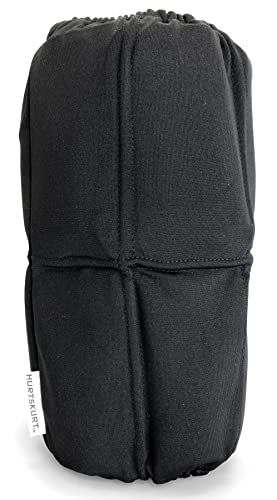 HurtSkurt® Premium Ice Therapy Sleeve – Flat Black Medium – Stretch-Fit Wearable Cold Compression Wrap for Knee, Leg, Elbow & Ankle Recovery, Durable, Machine Washable, Stays Cold Longer - color: Flat Black, size: Medium