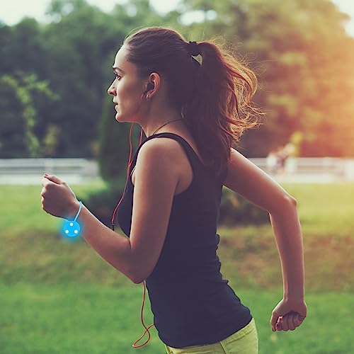 PATIKIL LED Running Light, Silicone Rope Bike Safety Light Running Lights for Runners, Cycling - color: Red