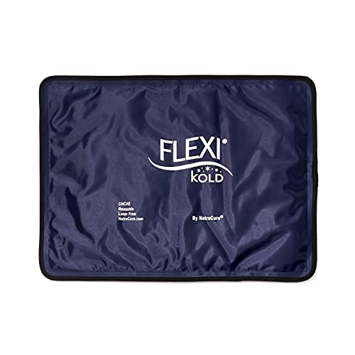 FlexiKold Gel Ice Packs (Standard Large: 10.5" x 14.5") for Injuries Reusable, Back Pain Relief, Knee Wrap, After Surgery, Ice Pack for Knee, Shoulder - 6300-COLD by NatraCure - size: Large (Pack of 1)