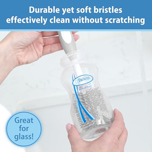 Dr. Brown's Soft Touch Baby Bottle Cleaning Brush, Gray, 1-Pack - style: Gray