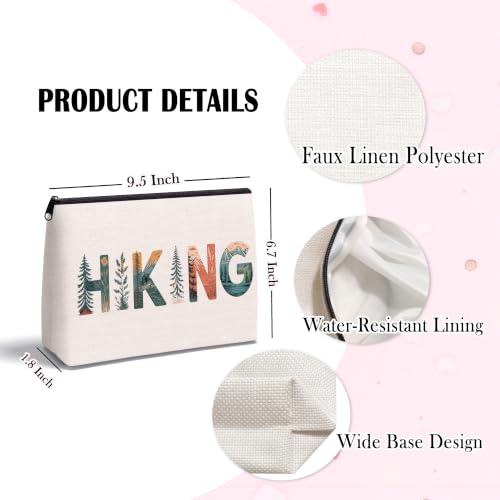 Hiking Gifts for Women, Zipper Makeup Bag for Hikers - color: Hiking