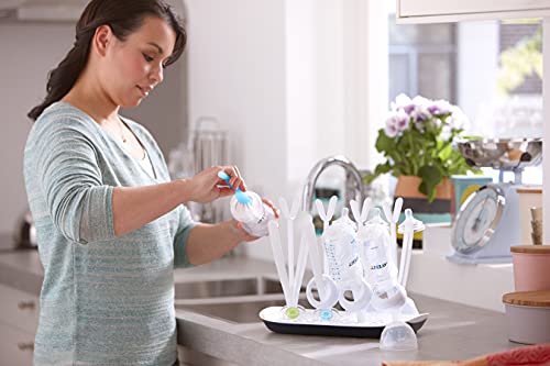 Philips AVENT Baby Bottle Brush | Nipple Cleaning | Grey | Pack of 2 | SCF145/18 - size: 1 Count (Pack of 2)