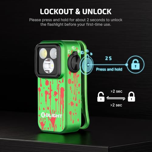 OLIGHT Oclip Pro Rechargeable EDC Clip-on Flashlight, Zombie Green - color: Zombie Green
