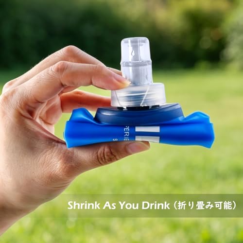 TRIWONDER Collapsible Water Bottles TPU Soft Flask Running Bottles BPA-Free Sports Flasks for Hiking Climbing Camping (250ml/8.45oz with Straws - Pack of 2) - color: 250ml/8.45oz with Straws - Pack of 2