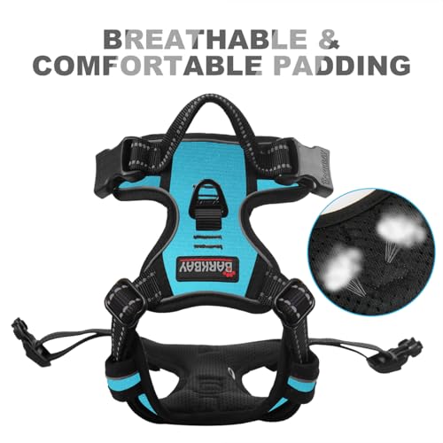 BARKBAY Dog Harness No Pull for Small Sized Dog Front Back Clips,Dog Vest - color: Blue, size: X-Small(Chest:15.5-19.5”)