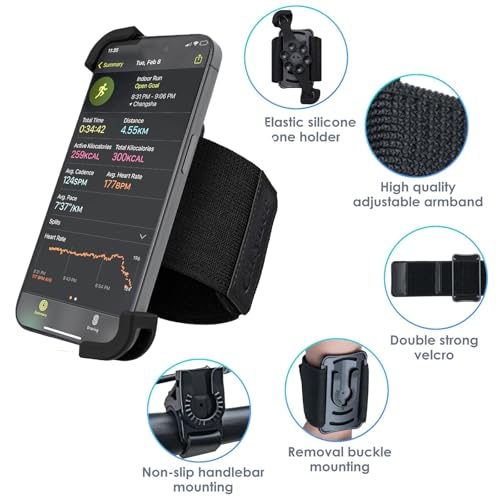 Cikyner 3 in 1 Running Armband, 360° Rotatable & Detachable Sports Armband