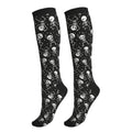 Compression Socks Women and Men 15-20mmHg-Circulation Support Socks for Athletic Running Cycling - color: Dancing Skeleton