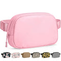 Pritent Fanny Packs for Women Crossbody Belt Bag With Zipper Back Pocket - color: Light Pink, size: Small